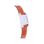 Montre d'occasion HERMES Heure H Index diamants femme quartz bracelet cuir d'origine - vue 2