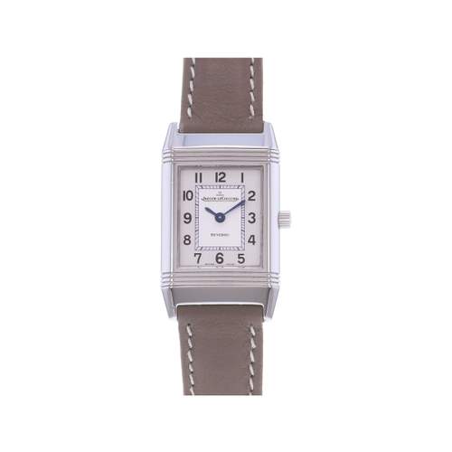 Montre d'occasion JAEGER LECOULTRE Reverso Lady femme quartz bracelet cuir