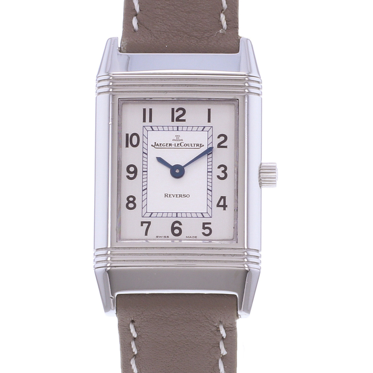 Montre d'occasion JAEGER LECOULTRE Reverso Lady femme quartz bracelet cuir - vue D1