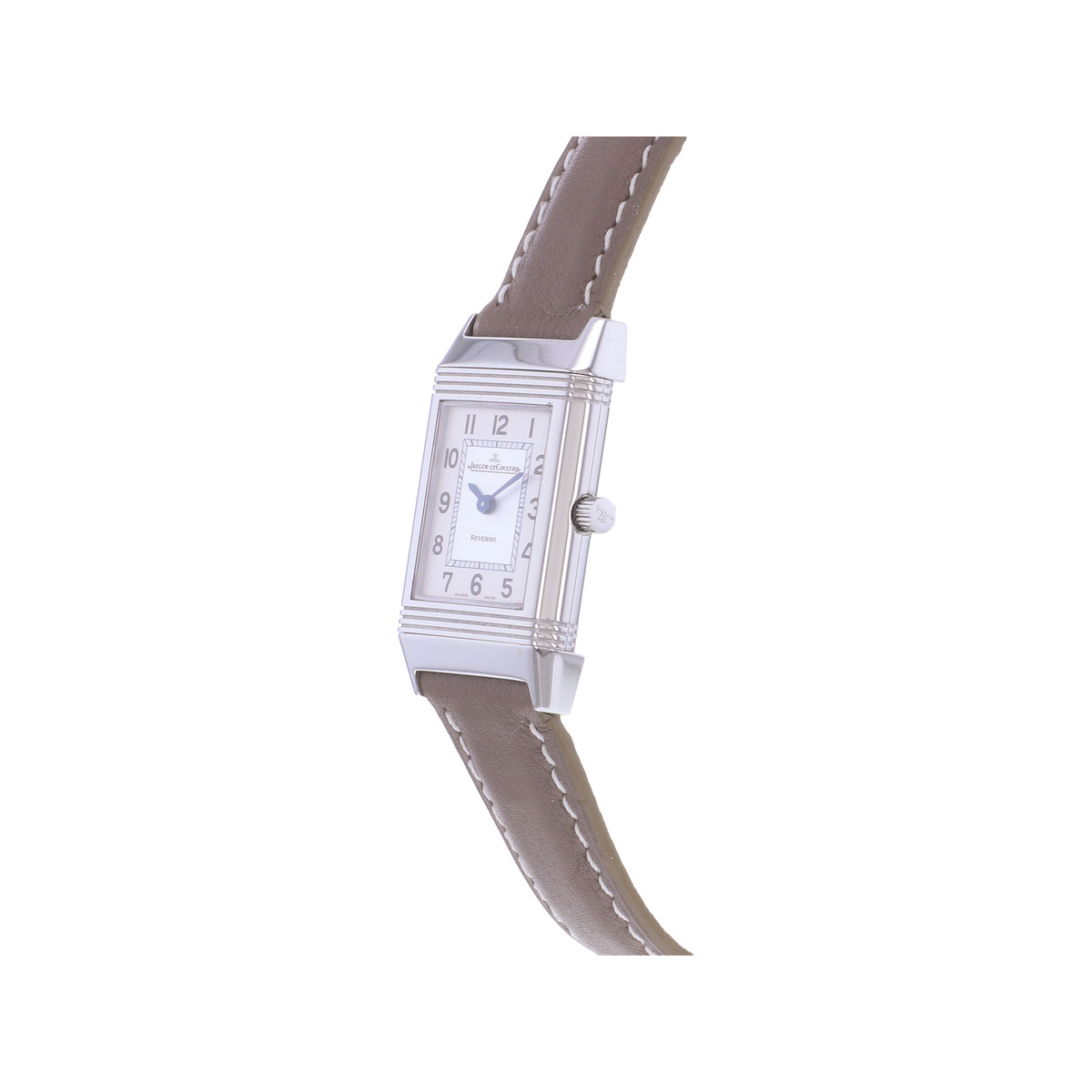Montre d'occasion JAEGER LECOULTRE Reverso Lady femme quartz bracelet cuir - vue D2