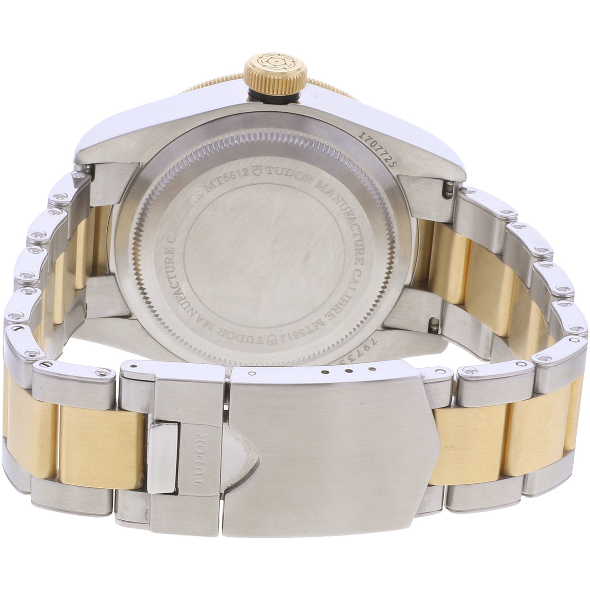 Montre d'occasion TUDOR Black Bay 41 homme mouvement automatique certifié (cosc) bracelet or jaune 750/000 et acier - vue 3
