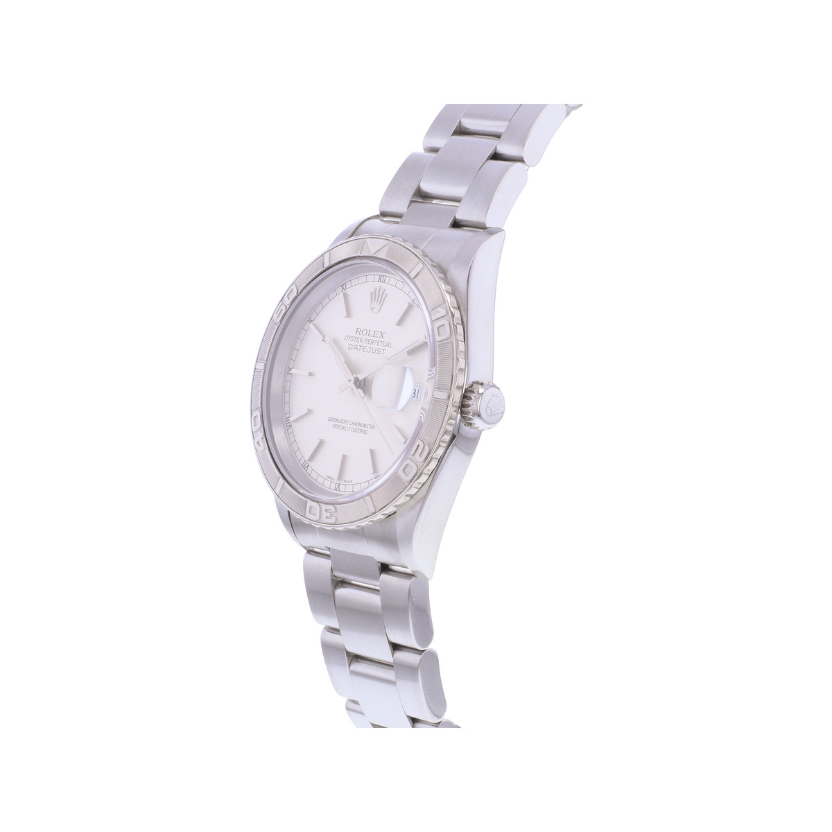 Montre d'occasion ROLEX DateJust Turn-O-Graph homme mouvement automatique certifié (cosc) bracelet acier - vue D2