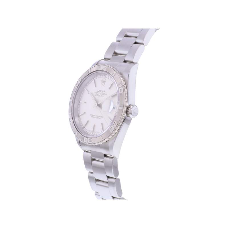 Montre d'occasion ROLEX DateJust Turn-O-Graph homme mouvement automatique certifié (cosc) bracelet acier - vue D2