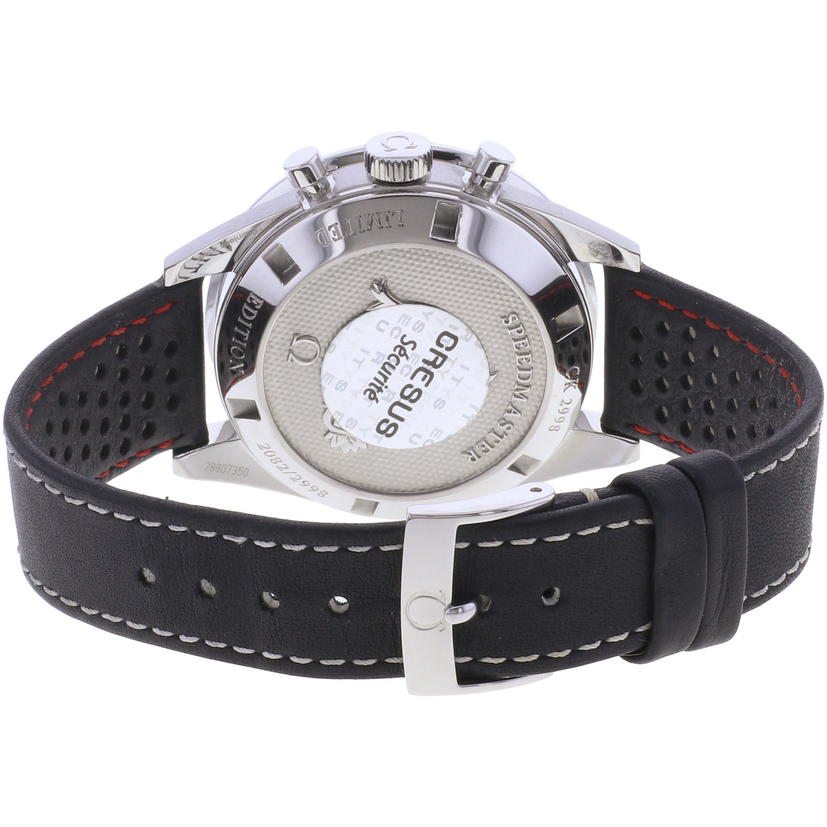 Montre d'occasion OMEGA Speedmaster CK2998 Edition limitée homme mécanique bracelet cuir d'origine - vue 3