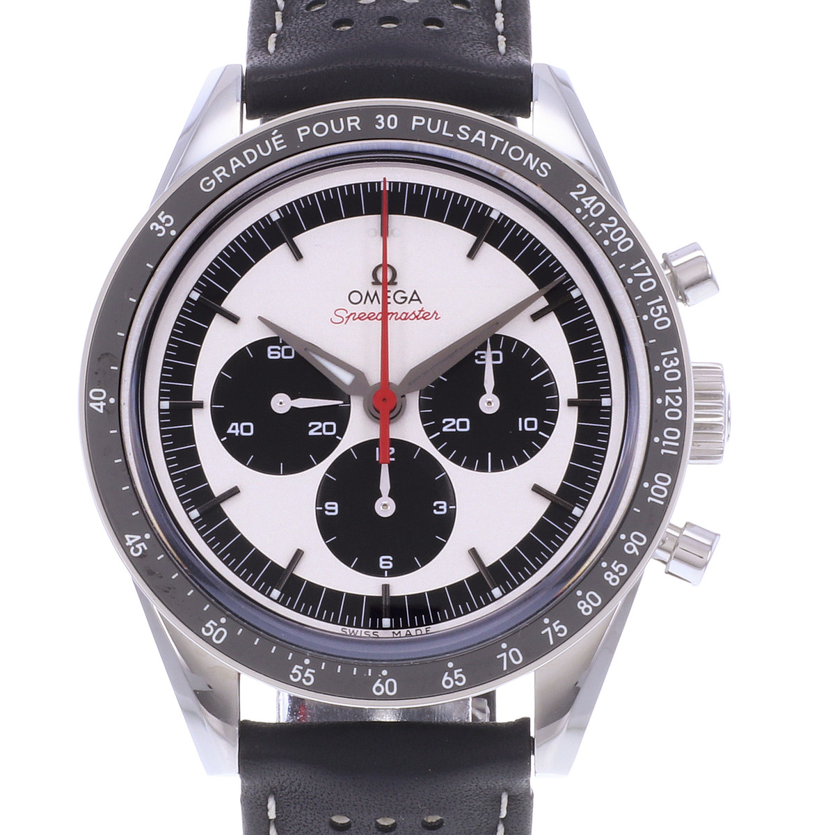 Montre d'occasion OMEGA Speedmaster CK2998 Edition limitée homme mécanique bracelet cuir d'origine - vue D1