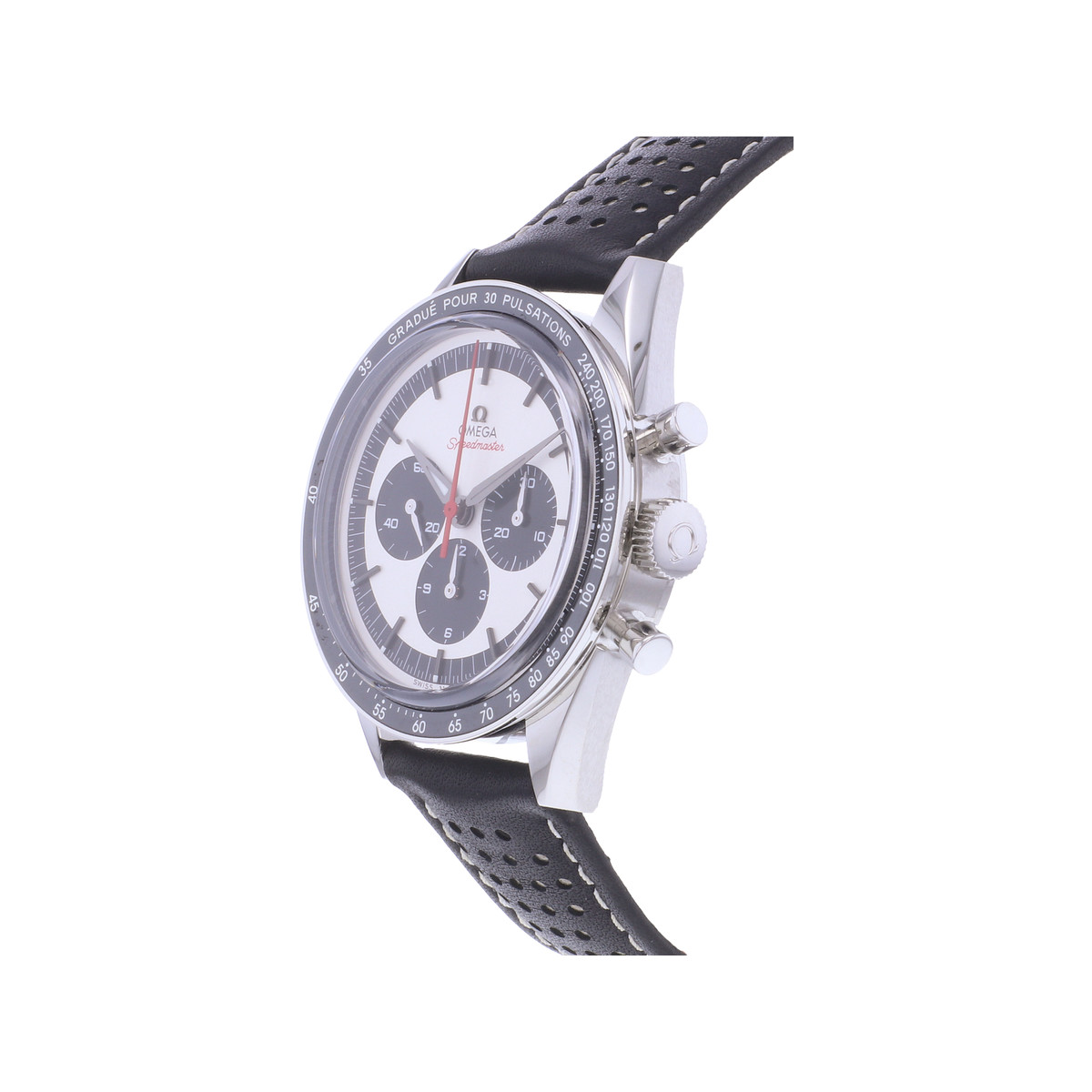 Montre d'occasion OMEGA Speedmaster CK2998 Edition limitée homme mécanique bracelet cuir d'origine - vue D2