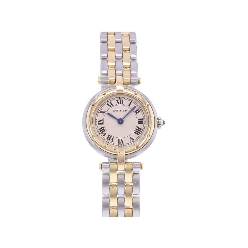 Montre d'occasion CARTIER Panthère Ronde femme quartz bracelet or jaune 750/000 et acier - vue 1