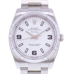 Montre d'occasion ROLEX Air King mixte mouvement automatique certifié (cosc) bracelet acier - vue D1