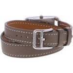 Montre d'occasion HERMES Cape Cod femme quartz bracelet cuir d'origine - vue 3