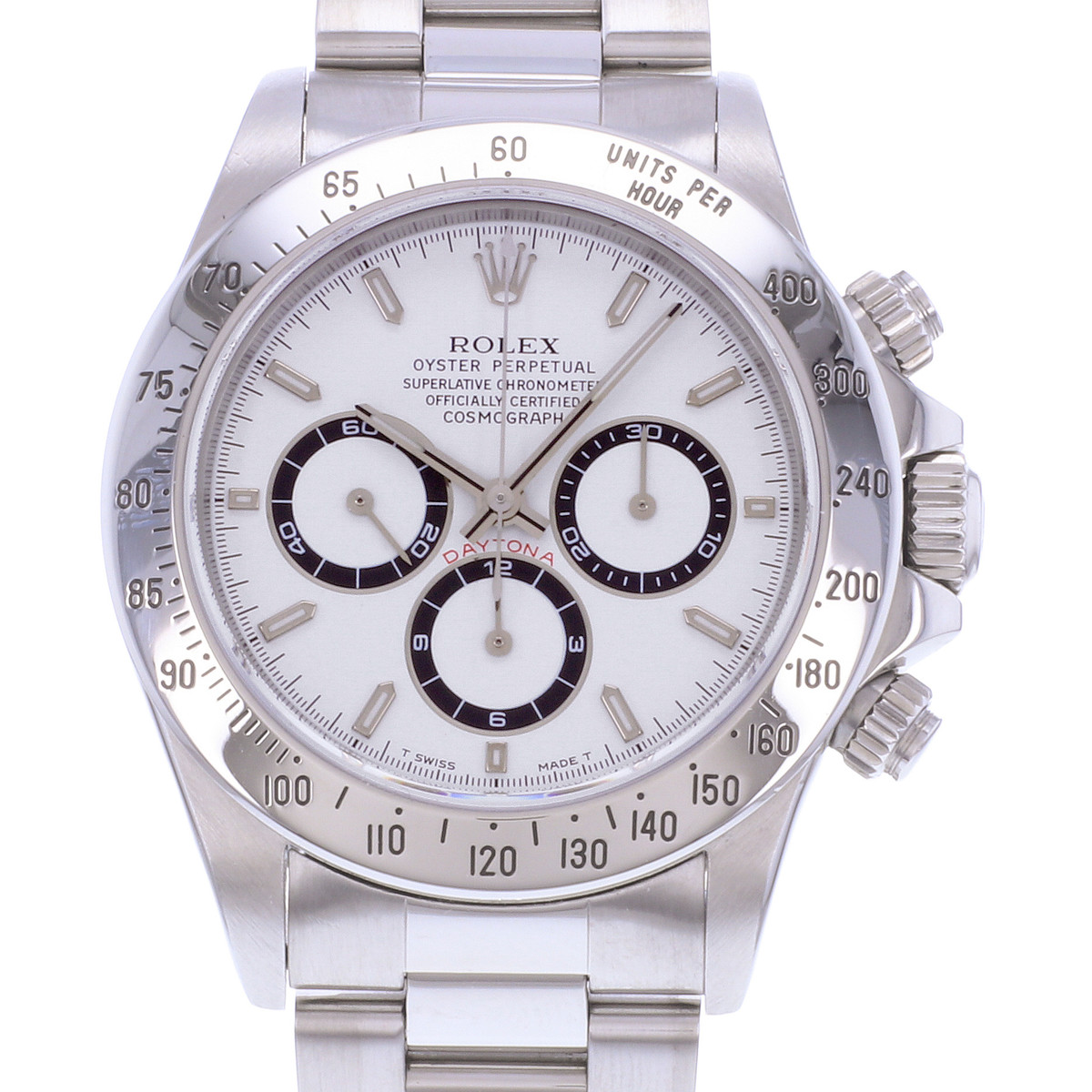 Montre d'occasion ROLEX Cosmograph Daytona Zenith homme mouvement automatique certifié (cosc) bracelet acier - vue D1