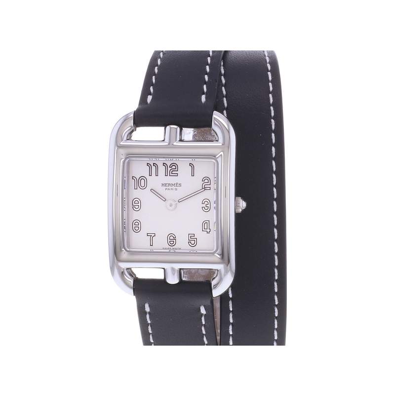 Montre d'occasion HERMES Cape Cod 23mm femme quartz bracelet cuir cresus - vue 1