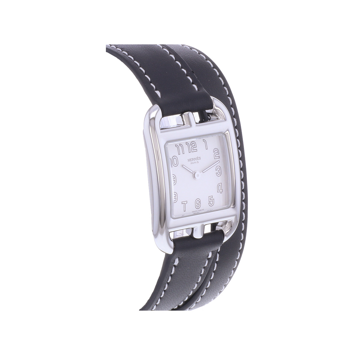 Montre d'occasion HERMES Cape Cod 23mm femme quartz bracelet cuir cresus - vue 2