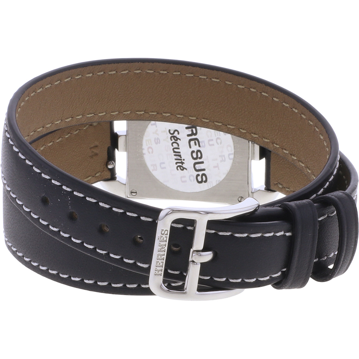 Montre d'occasion HERMES Cape Cod 23mm femme quartz bracelet cuir cresus - vue 3
