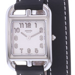 Montre d'occasion HERMES Cape Cod 23mm femme quartz bracelet cuir cresus - vue D1