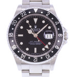 Montre d'occasion ROLEX GMT-Master II homme mouvement automatique certifié (cosc) bracelet acier - vue D1