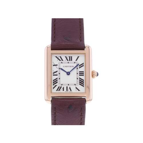 Montre d'occasion CARTIER Tank Solo mixte quartz bracelet cuir