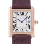 Montre d'occasion CARTIER Tank Solo mixte quartz bracelet cuir - vue D1