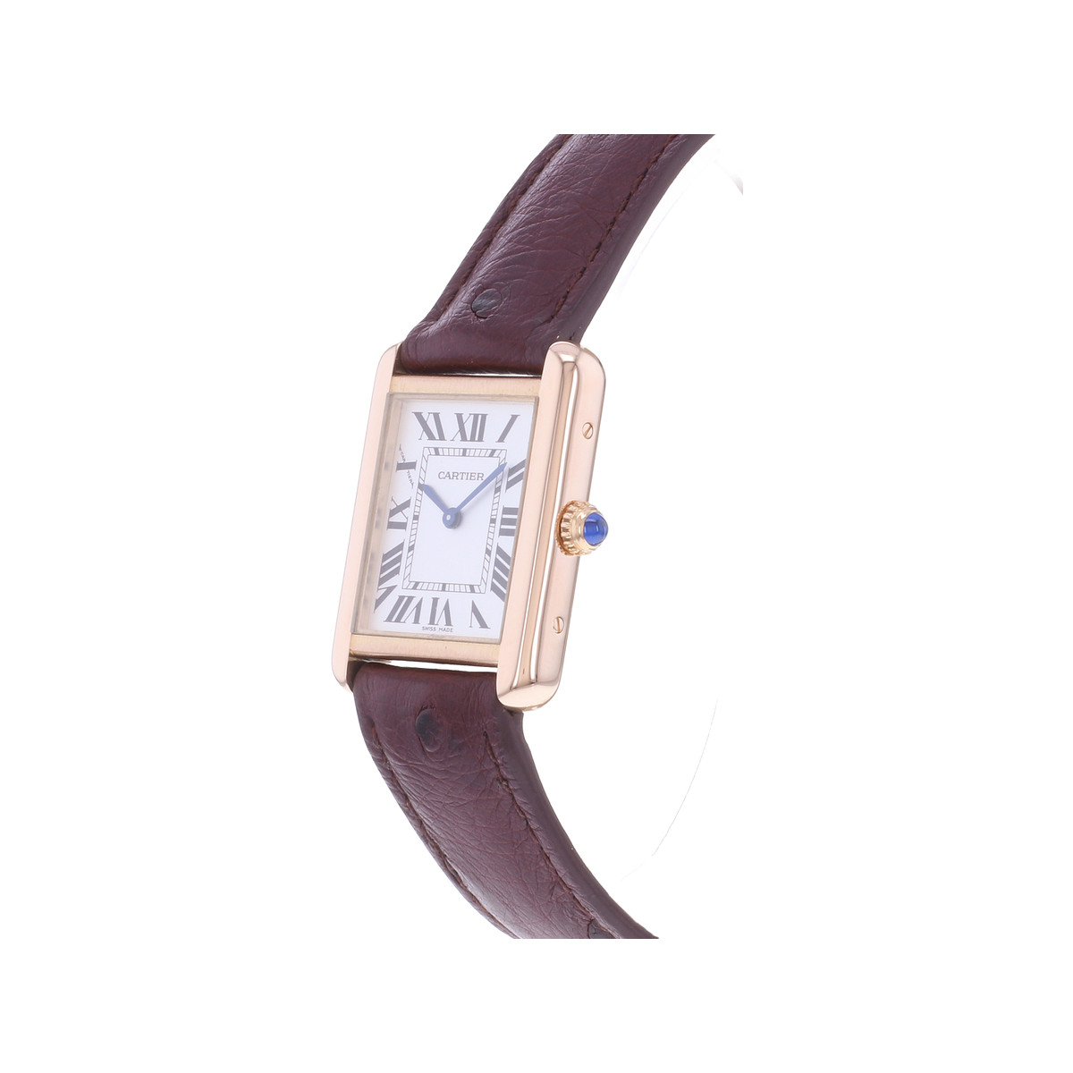 Montre d'occasion CARTIER Tank Solo mixte quartz bracelet cuir - vue D2