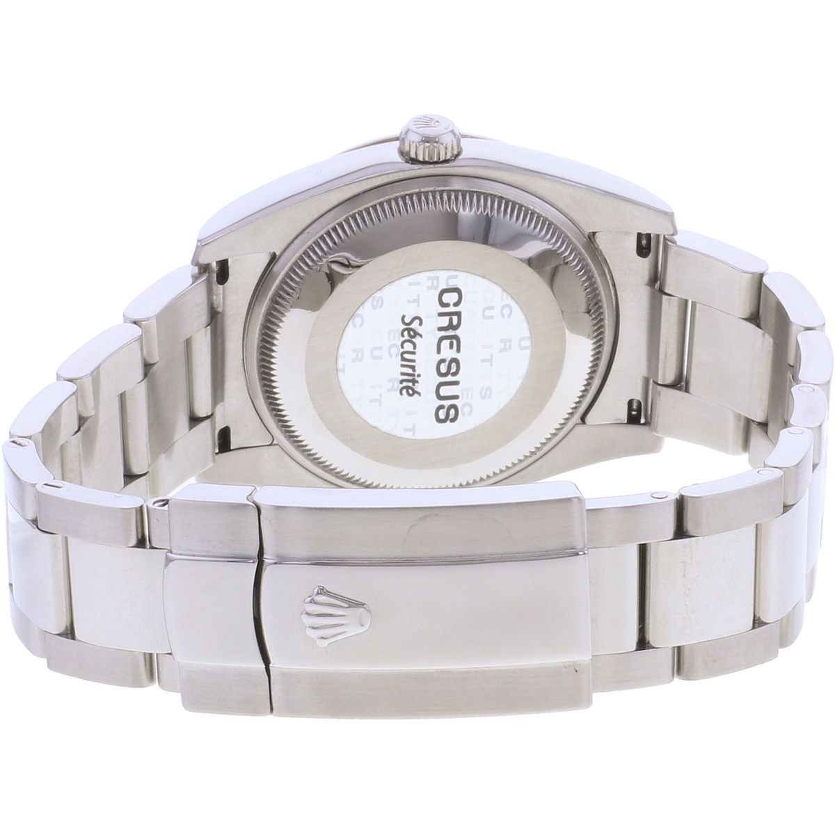 Montre d'occasion ROLEX Date Index diamants femme mouvement automatique certifié (cosc) bracelet acier - vue 3