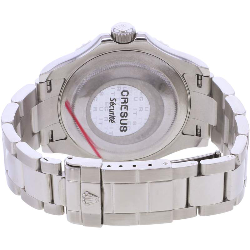Montre d'occasion ROLEX Yacht-Master homme mouvement automatique certifié (cosc) bracelet acier - vue 3