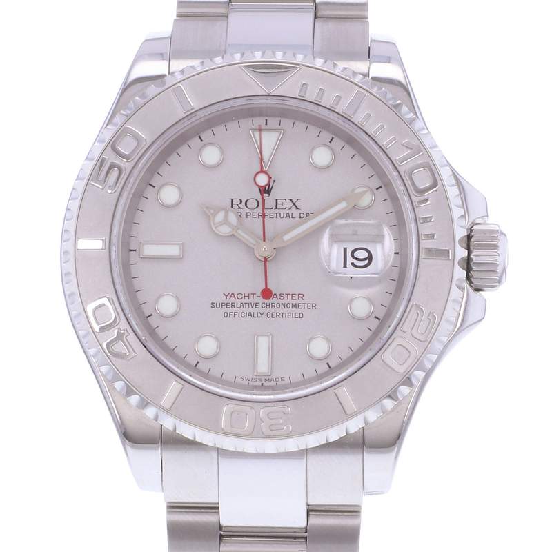 Montre d'occasion ROLEX Yacht-Master homme mouvement automatique certifié (cosc) bracelet acier - vue D1
