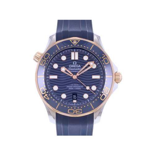 Pre-owned OMEGA Seamaster 300 Diver Co-Axial Chronometer men's watch with certified automatic movement (COSC) and rubber strap
