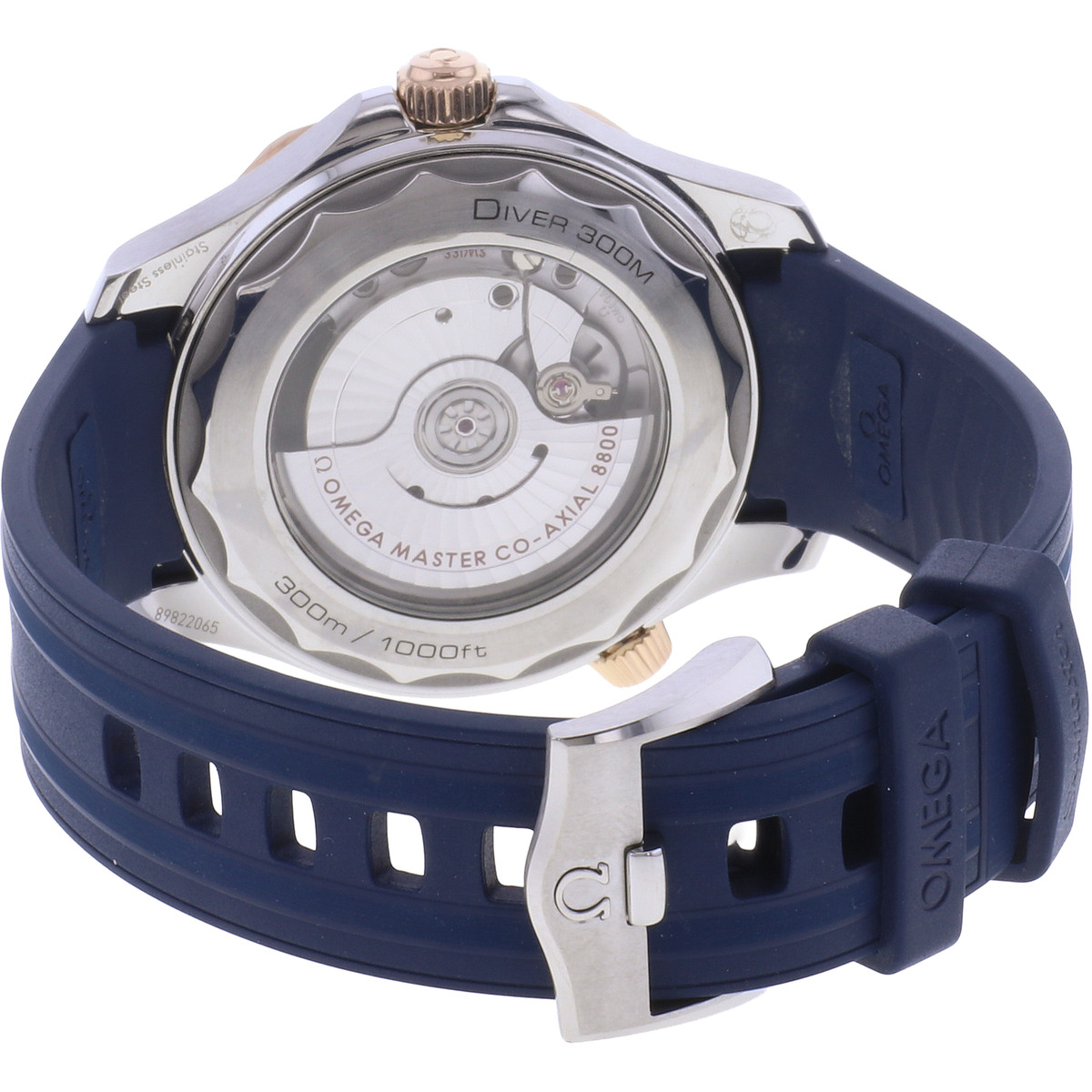 Montre d'occasion OMEGA Seamaster 300 Diver Co-Axial Chronometer homme mouvement automatique certifié (cosc) bracelet caoutchouc - vue 3
