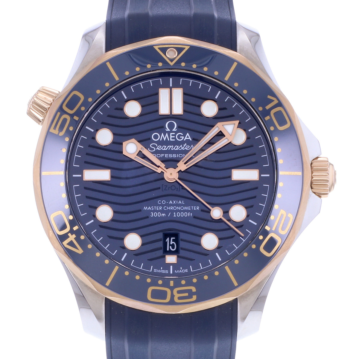 Montre d'occasion OMEGA Seamaster 300 Diver Co-Axial Chronometer homme mouvement automatique certifié (cosc) bracelet caoutchouc - vue D1