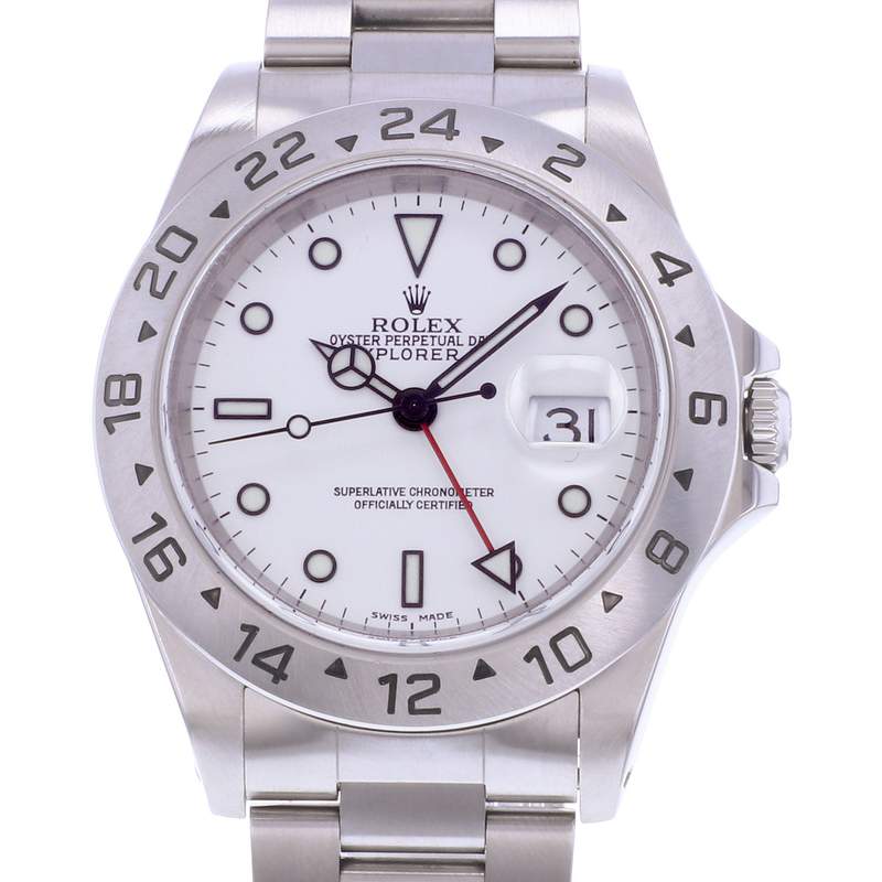 Montre d'occasion ROLEX Explorer II homme mouvement automatique certifié (cosc) bracelet acier - vue D1