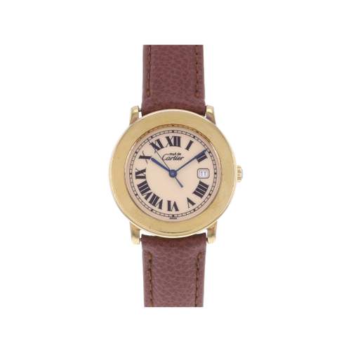 Pre-owned CARTIER Must 1800 Women's Quartz Watch with Cresus Leather Strap