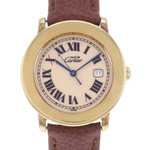 Montre d'occasion CARTIER Must 1800 femme quartz bracelet cuir cresus - vue D1