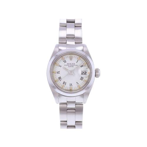 Montre d'occasion ROLEX Oyster Perpetual Date Lady femme automatique bracelet acier