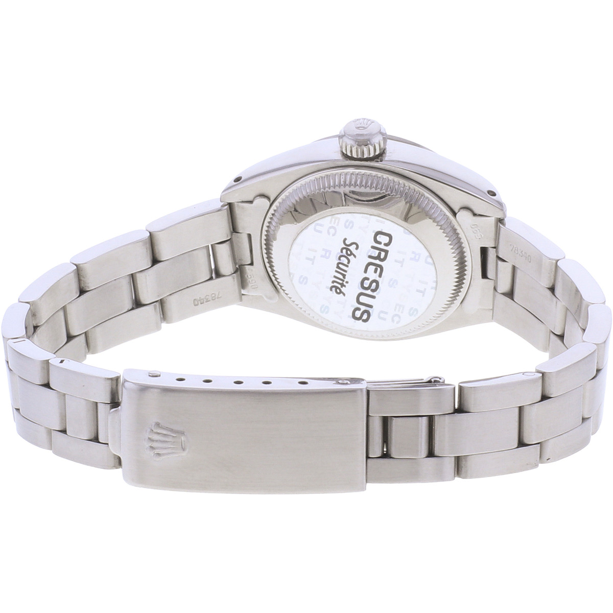 Montre d'occasion ROLEX Oyster Perpetual Date Lady femme automatique bracelet acier - vue 3