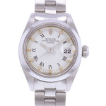 Montre d'occasion ROLEX Oyster Perpetual Date Lady femme automatique bracelet acier - vue D1