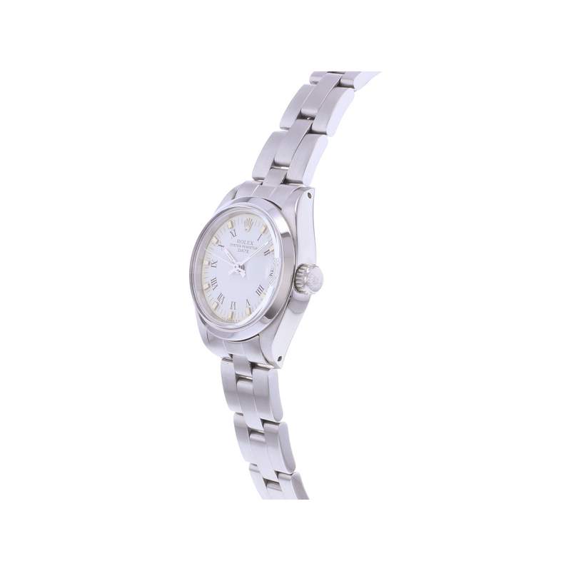 Montre d'occasion ROLEX Oyster Perpetual Date Lady femme automatique bracelet acier - vue D2