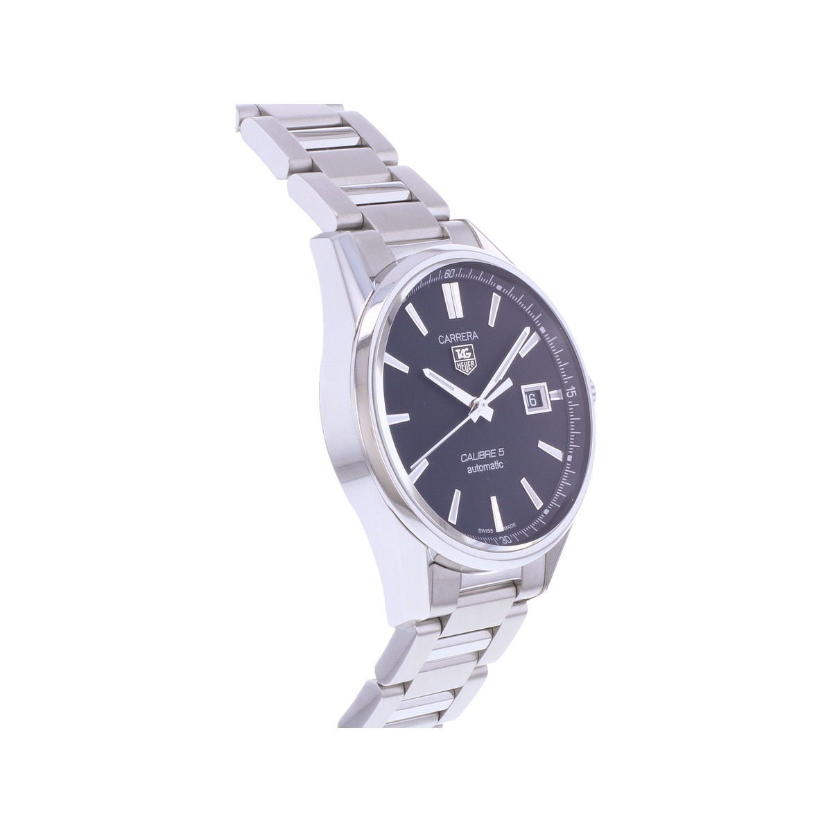 Montre d'occasion TAG HEUER Carrera Calibre 5 homme automatique bracelet acier - vue 2