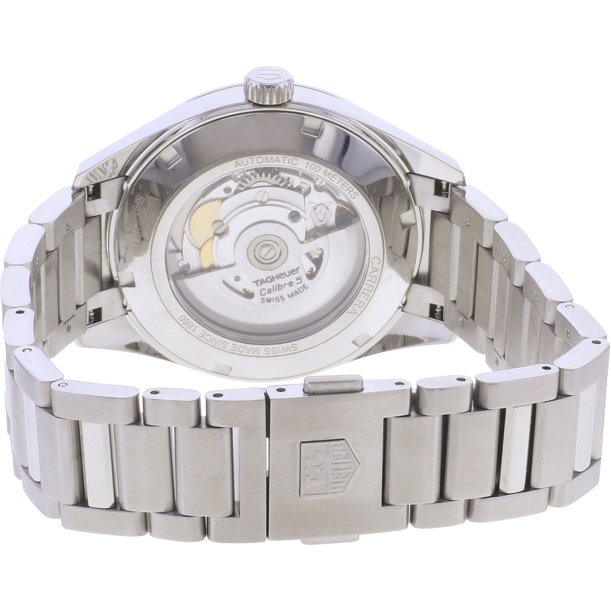 Montre d'occasion TAG HEUER Carrera Calibre 5 homme automatique bracelet acier - vue 3