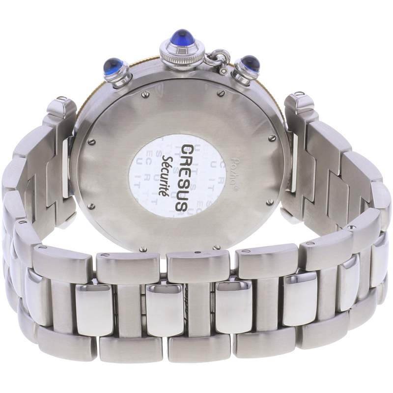 Montre d'occasion CARTIER Pasha Chronographe homme quartz bracelet acier - vue 3