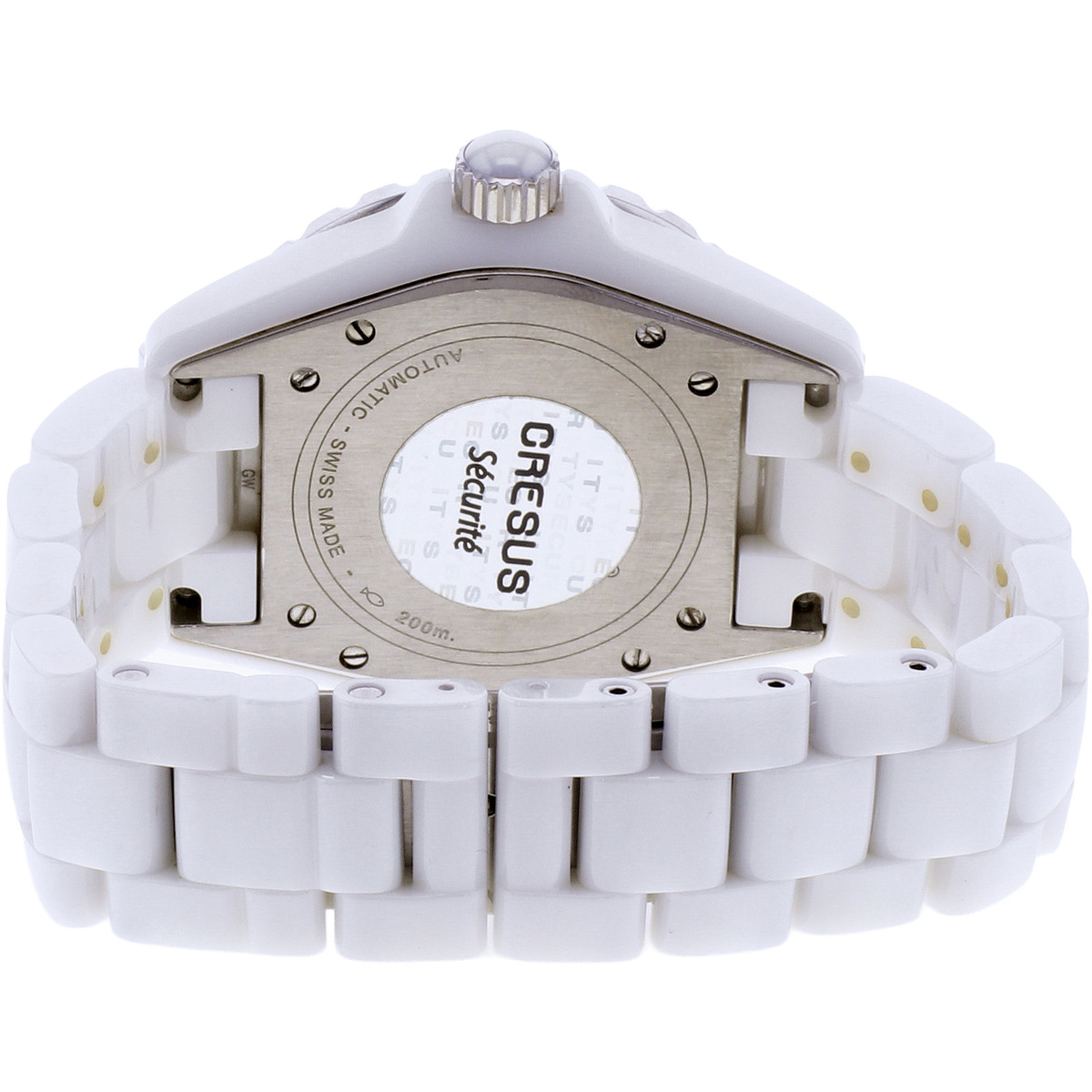 Montre d'occasion CHANEL J12 38 mm Diamants femme automatique bracelet céramique - vue 3