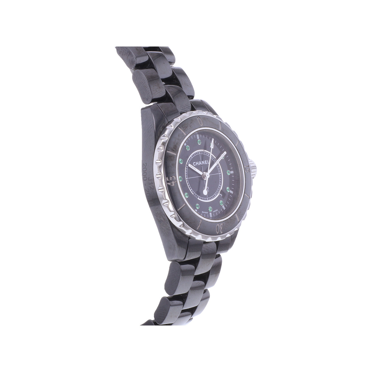 Montre d'occasion CHANEL J12 33 mm Emeraude femme quartz bracelet céramique - vue 2
