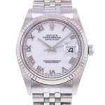 Montre d'occasion ROLEX DateJust 36 homme mouvement automatique certifié (cosc) bracelet acier - vue D1