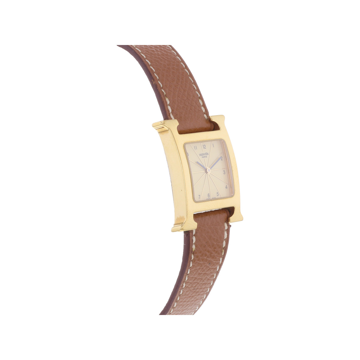 Montre d'occasion HERMES Heure H femme quartz bracelet cuir d'origine - vue 2