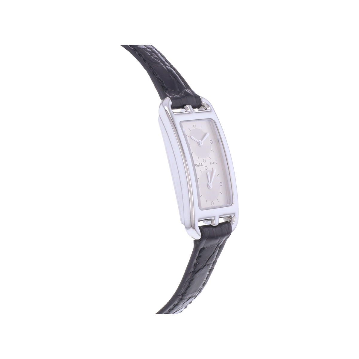 Montre d'occasion HERMES Cape Cod Dual Time femme quartz bracelet cuir cresus - vue 2