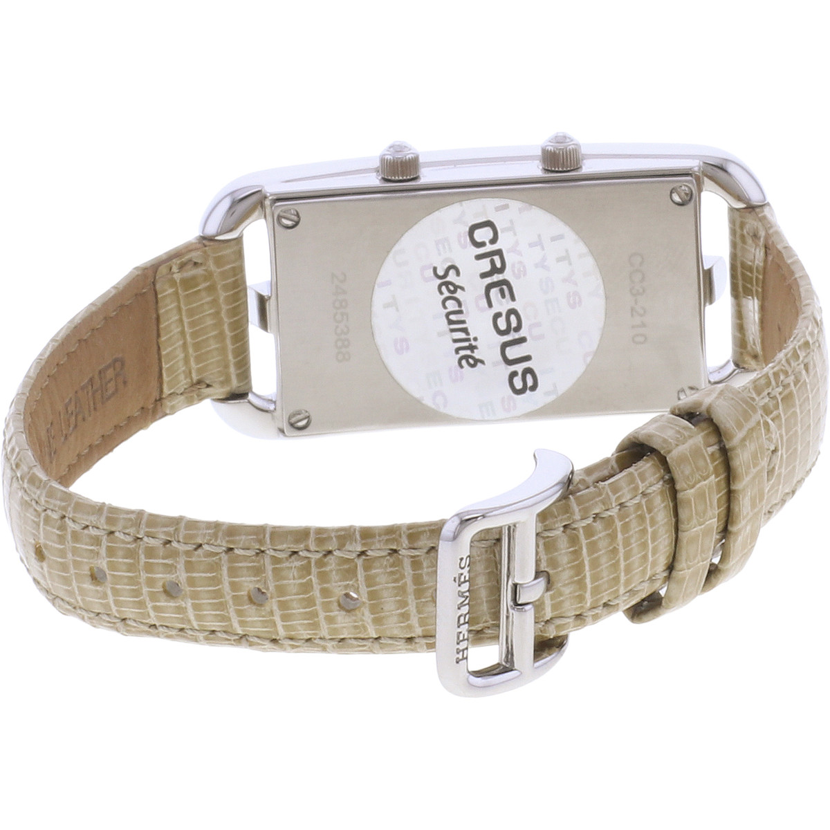 Montre d'occasion HERMES Cape Cod Dual Time femme quartz bracelet cuir - vue 3