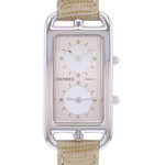 Montre d'occasion HERMES Cape Cod Dual Time femme quartz bracelet cuir - vue D1