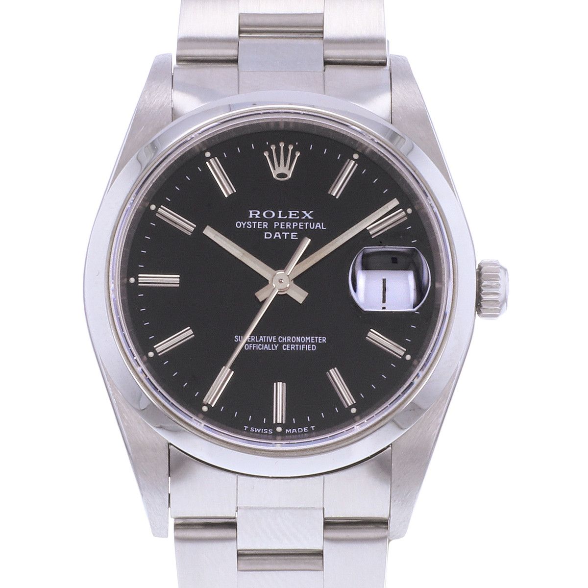 Montre d'occasion ROLEX Date mixte mouvement automatique certifié (cosc) bracelet acier - vue D1