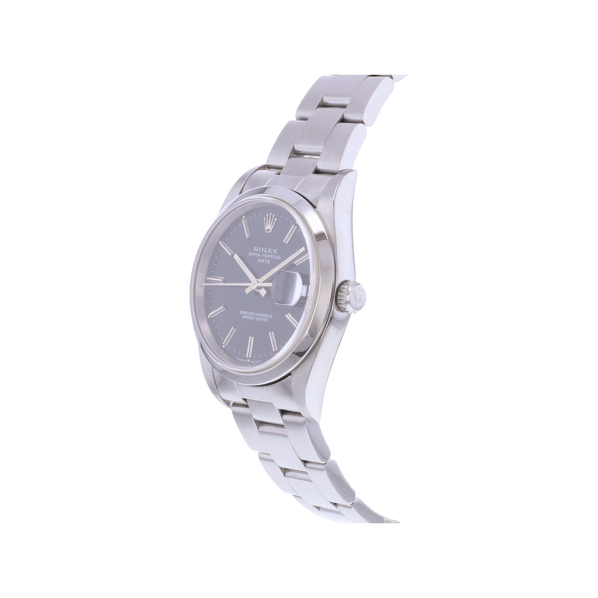 Montre d'occasion ROLEX Date mixte mouvement automatique certifié (cosc) bracelet acier - vue D2