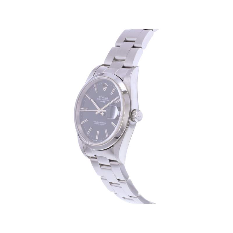 Montre d'occasion ROLEX Date mixte mouvement automatique certifié (cosc) bracelet acier - vue D2