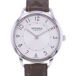 Montre d'occasion HERMES Slim femme quartz bracelet cuir d'origine - vue D1