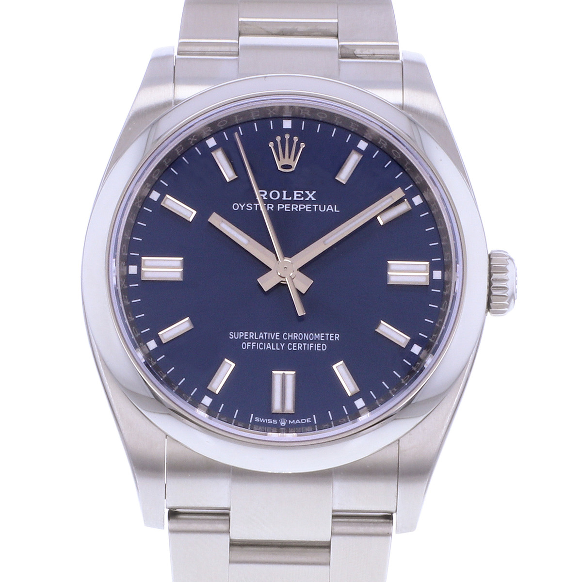 Montre d'occasion ROLEX Oyster Perpetual 36 mm homme mouvement automatique certifié (cosc) bracelet acier - vue D1